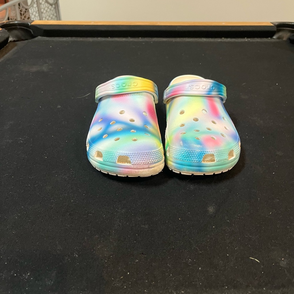 Tie-dye Crocs